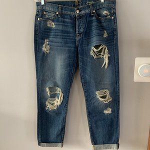 7 FOR ALL MANKIND Josefina Skinny Boyfriend ripped